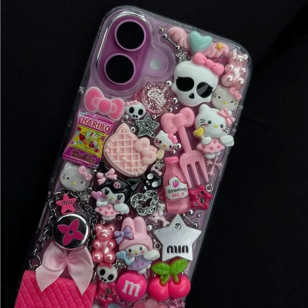 Cute Pink Decorated Phone Case
